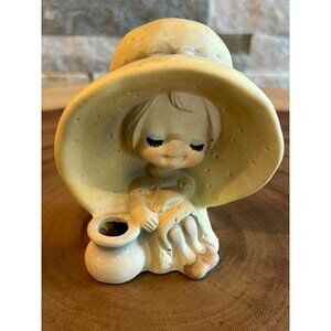 Vintage UCTCI Little Girl With Vase Porcelain Sculpture Figurine Japan 4" Adorab